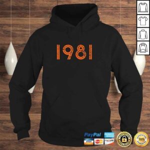 Hoodie 1981 Shirt Retro Birthday 80s Gift