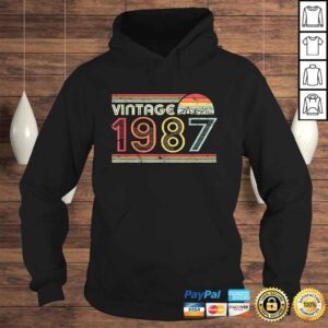 Hoodie 1987 Vintage Shirt Birthday Gift Tee Retro Style Gift Top