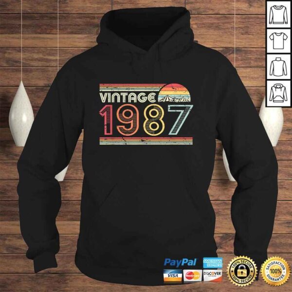 1987 Vintage Shirt, Birthday Gift Tee. Retro Style Gift Top - Image 4