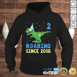 Hoodie 2 Year Old Shirt 2nd Birthday Boy Toddler Dinosaur Kids TShirt