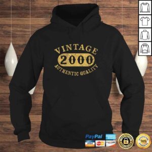 Hoodie 20 years old 20th Birthday Anniversary Gift Vintage 2000 TShirt