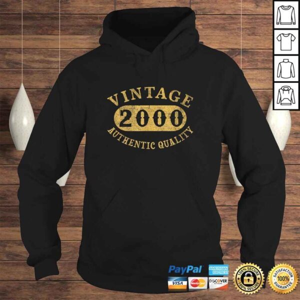 20 years old 20th Birthday Anniversary Gift Vintage 2000 TShirt - Image 4