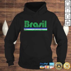 Hoodie 2020 Brasil Brazil Fan Retro Vintage Flag TShirt