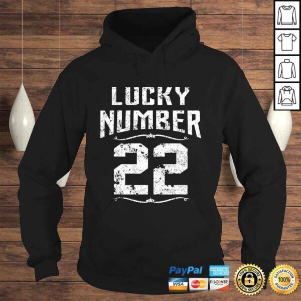 22nd Birthday Gifts Lucky Number 22 Years Old Shirt Awesome - Image 4