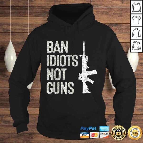 2A 2nd Amendment 2A Pro-Gun AR15 Ban Idiots Not Guns V-Neck T-Shirt - Image 4