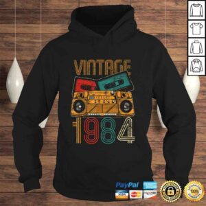 Hoodie 36th Birthday Gifts Years Old Vintage 1984 VNeck TShirt