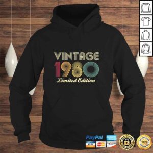 Hoodie 40th Birthday Gift 1980 Vintage Limited Edition 40 Years Old TShirt