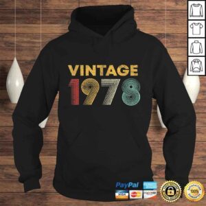 Hoodie 42nd Birthday Gift Idea Vintage 1978 Men Women Shirt