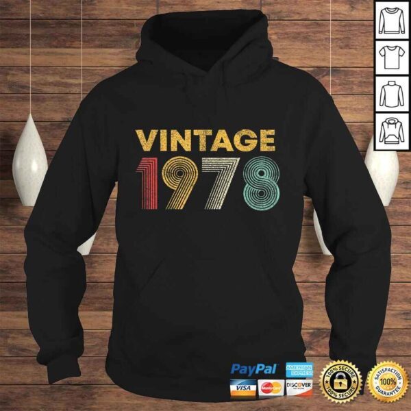 42nd Birthday Gift Idea Vintage 1978 Men Women Shirt - Image 4