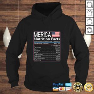 Hoodie 4th of July Proud American Shirt Merica Nutrition Facts TShirt