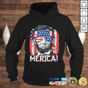 Hoodie 4th of July Shirts for Men Merica Abe Lincoln Women Tee Gift 1