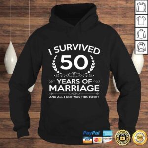 Hoodie 50th Wedding Anniversary Gifts Couples Husband Wife 50 Years Shirt