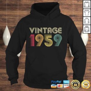 Hoodie 61st Birthday Gifts 1959 61 Years Old Retro Vintage Gift TShirt