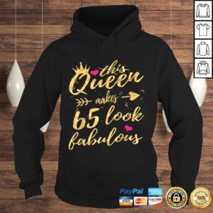 Hoodie 65th Birthday Party Shirt 65 Year Old Women Queen Shirt