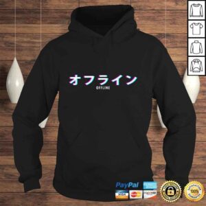 Hoodie Aesthetic Offline Japanese Text Vaporwave Shirt