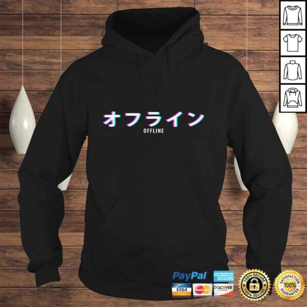 Aesthetic Offline Japanese Text Vaporwave Shirt - Image 4