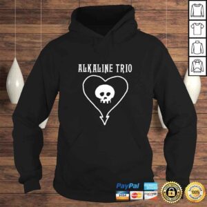 Hoodie Alkaline Trio Classic Heartskull Official Merch VNeck TShirt