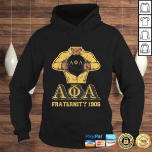 Hoodie Alpha Fraternity Phi Mens Alpha Frat 1906 Black Gold Shirt