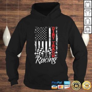 Hoodie American Flag Dirt Track Racing Car Bike Driver Racer VNeck TShirt 1