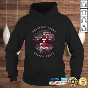 Hoodie American Grown Danish Roots Denmark Flag Shirt