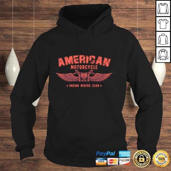 American Motorcycle Indian Bikers Club Pullover Hoodie - Image 4