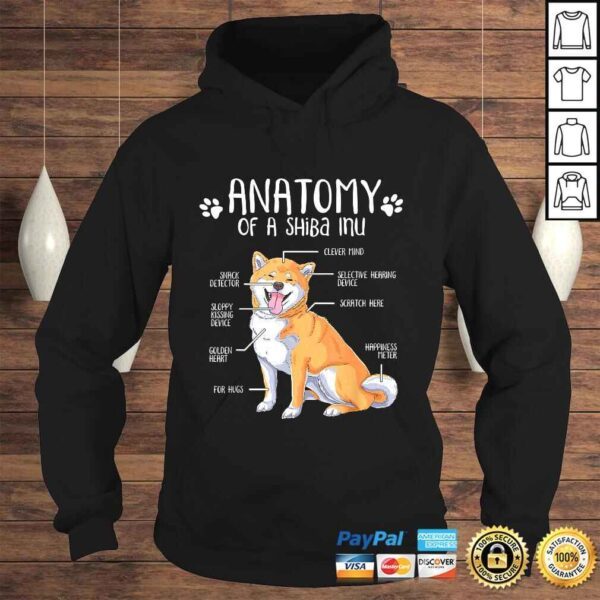 Anatomy Shiba Inu Dog Lover Tee T-Shirt - Image 4