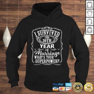 Hoodie Anniversary Gift 30th 30 years Wedding Marriage Tee Shirt