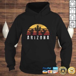 Hoodie Arizona Retro Sunset Cactus Shirt Cool Vacation Gift