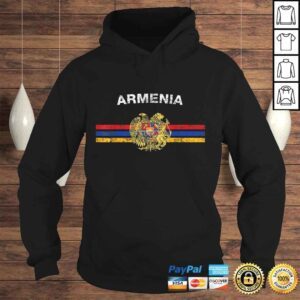 Hoodie Armenian Flag Shirt Armenian Emblem Armenia Flag VNeck TShirt