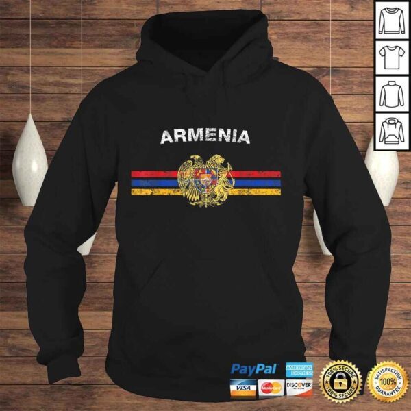 Armenian Flag Shirt  Armenian Emblem & Armenia Flag V-Neck T-Shirt - Image 4