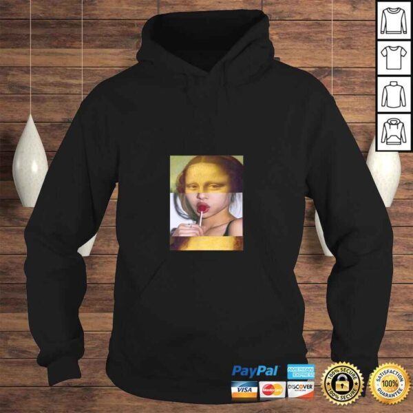 ArtCollage Mona Lisa Lollipop Gioconda  Adults TShirt - Image 4