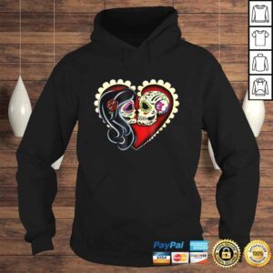 Hoodie Ashes Day of the Dead Kissing Couple Sugar Skull Lovers