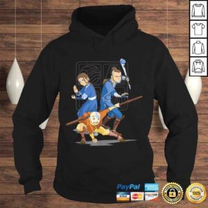 Hoodie Avatar The Last Airbender Main Cast Group Shot Symbol VNeck TShirt