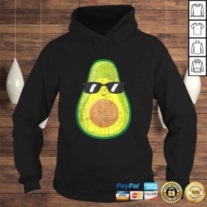 Hoodie Avocado With Sunglasses Funny Vegan Vegetarian Design TShirt