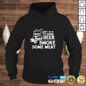 Hoodie BBQ Smoking Pitmaster Shirt Gift Drink Beer Smoke Meat 1