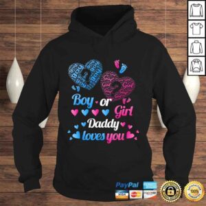 Hoodie Baby Gender Reveal Party Shirt Boy Or Girl Daddy Loves You