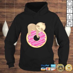 Hoodie Baby Sloth On Donut Funny Gift Top