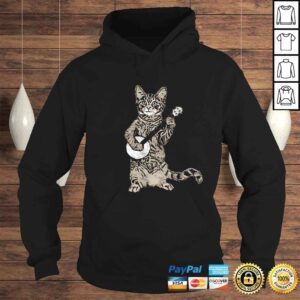 Hoodie Banjo Cat Funny Retro Style Bluegrass Tabby Cat Lover TShirt