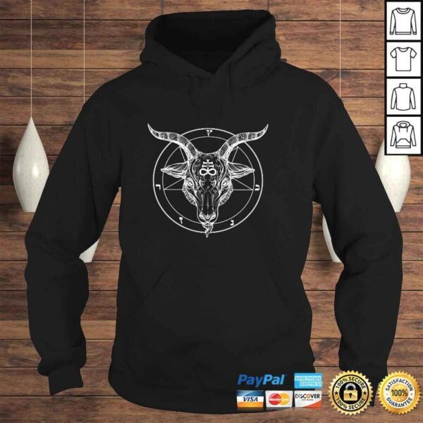 Baphomet Horned Demon Pentagram Satanic Symbol Hoodie - Image 4