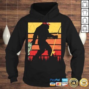 Hoodie Bassquatch Funny Bigfoot Fishing Outdoor Retro Hoodie