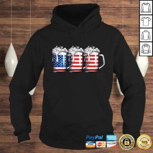 Hoodie Beer American Flag Shirt 4th of July Men Women Merica USA