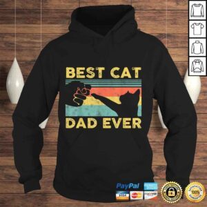 Hoodie Best Cat Dad Ever tee Funny Cat Daddy Father Vintage TShirt