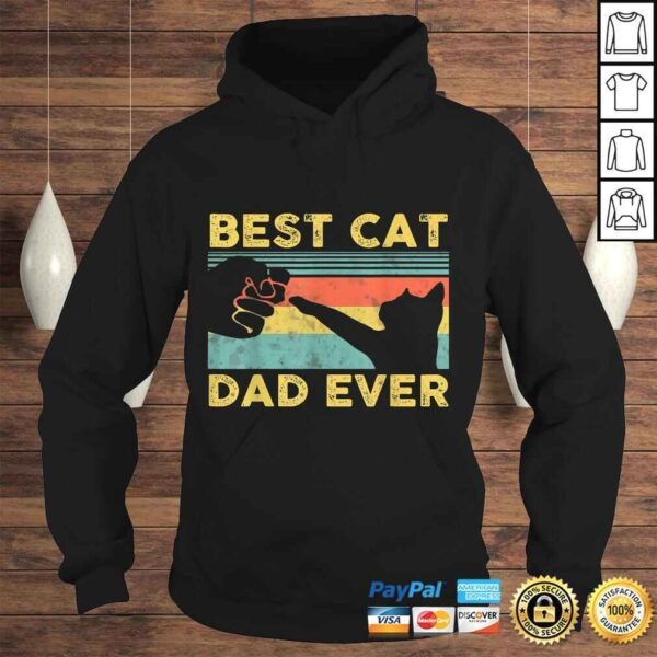 Best Cat Dad Ever tee Funny Cat Daddy Father Vintage TShirt - Image 4