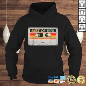 Hoodie Best Of 1978 42nd Birthday Gifts Cassette Tape Vintage Tee Shirt