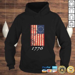 Hoodie Betsy Ross Flag 1776 Vintage Revolutionary flag Shirt