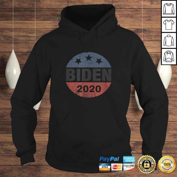 Biden 2020 Joe Biden Vintage Button Tee Shirt - Image 4