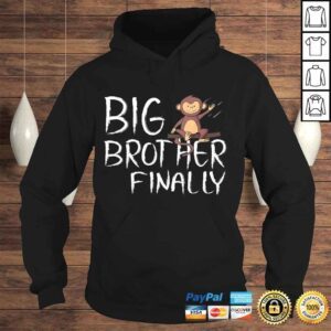 Hoodie Big Brother Finally Monkey Graphic Shirt for Boys Gift TShirt