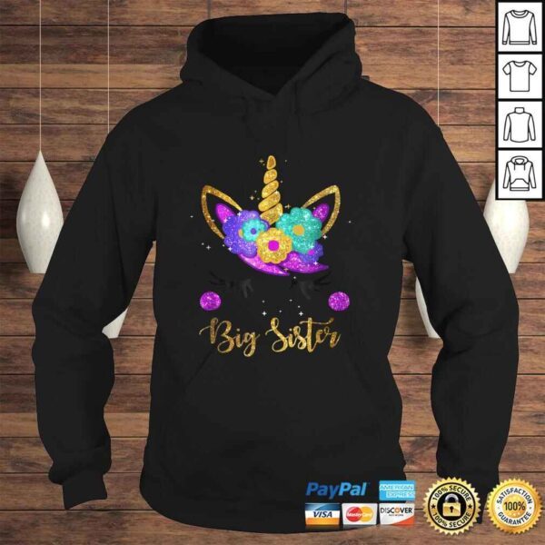 Big Sister Unicorn Birthday Girl Shirt Unicorn Gift Womens - Image 4