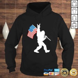 Hoodie Bigfoot Rock and Roll USA Flag for Sasquatch Believers TShirt