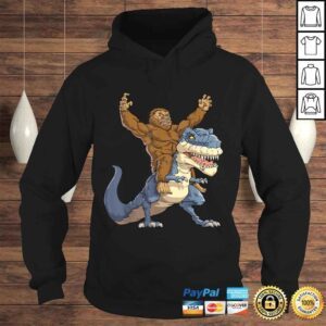 Hoodie Bigfoot Sasquatch Riding Dinosaur T rex Shirt Funny Gifts